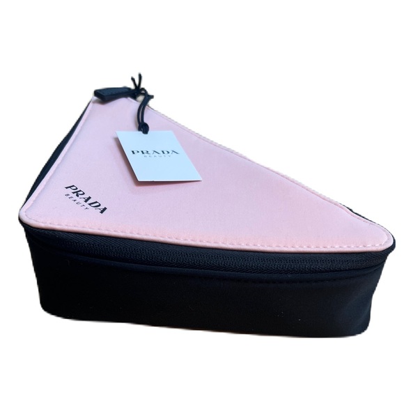 Prada NWT Pink and Black Beauty Pouch - Picture 1 of 13